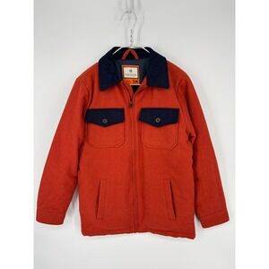Legendary Whitetails Jacket Mens S Orange Wool Sherpa Lined Outdoors Hunting